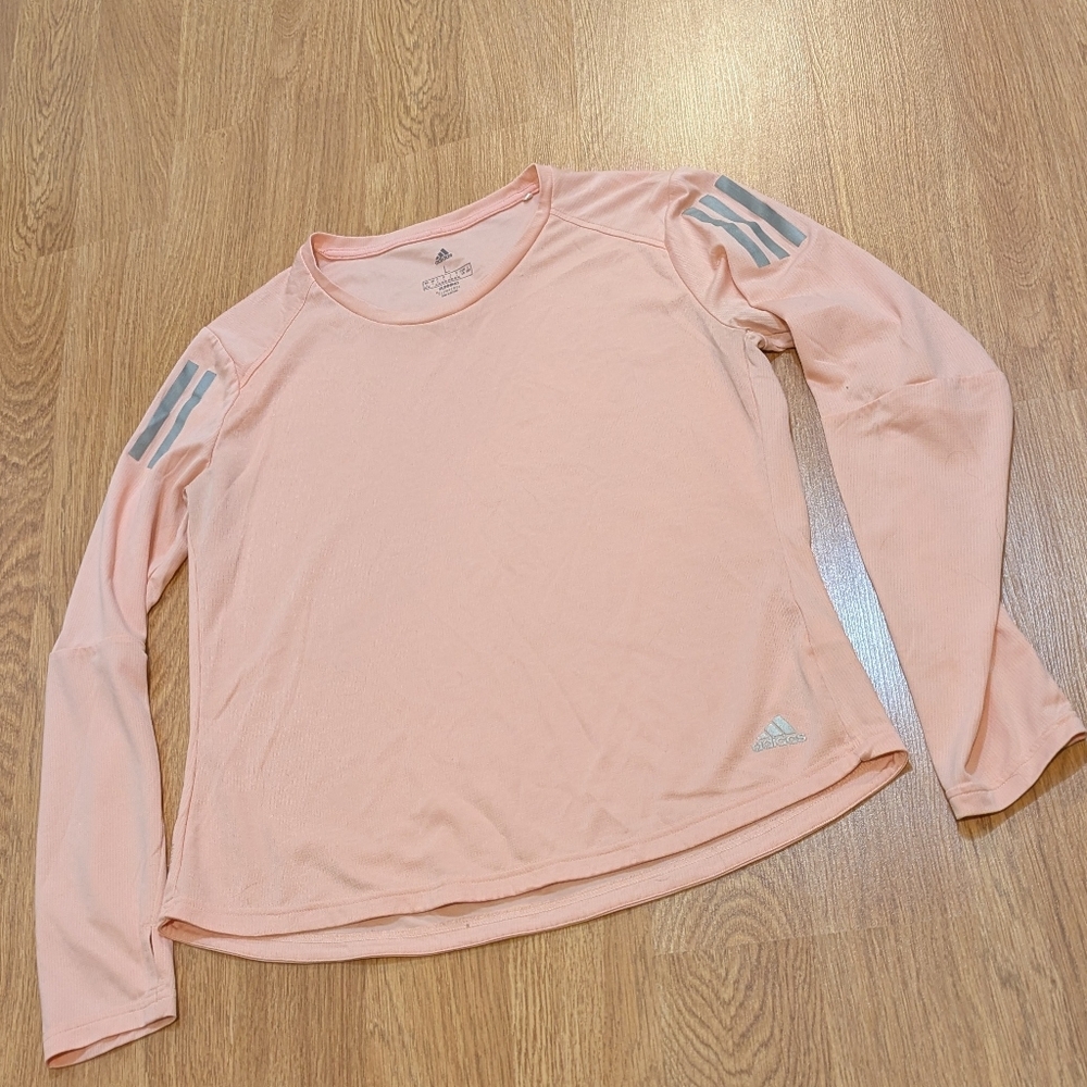 Adidas Women's Soft Pink Long Sleeve Running Shirt